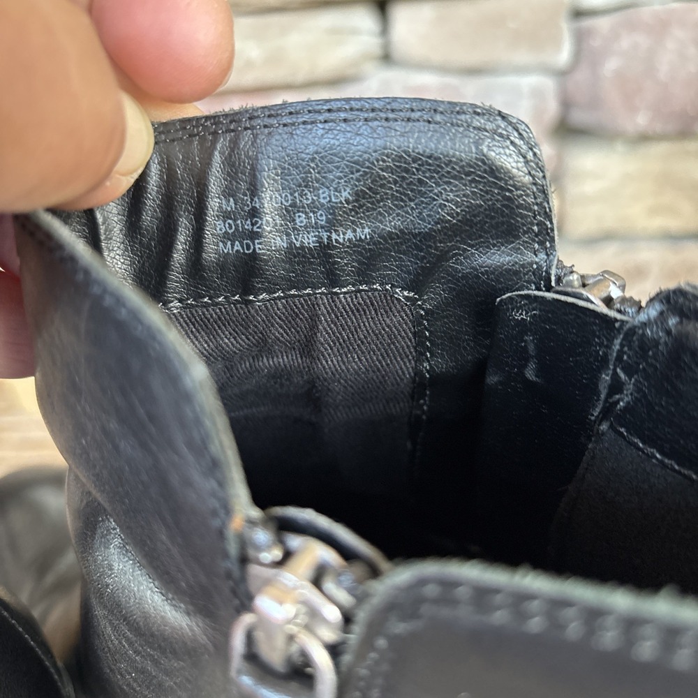 Frye Judith Double Zip Booties, Black Leather, Women's 7 EUC - Picture 7 of 12